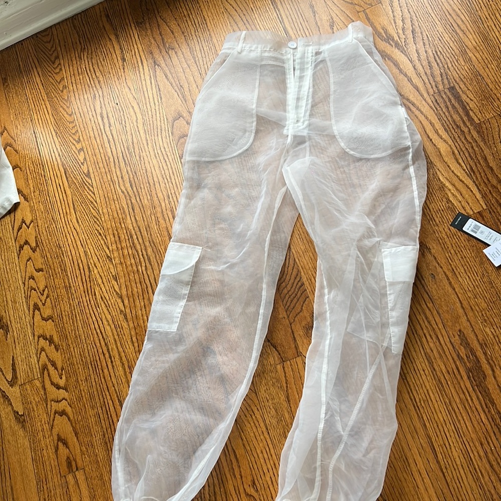 Sheer cargo pants